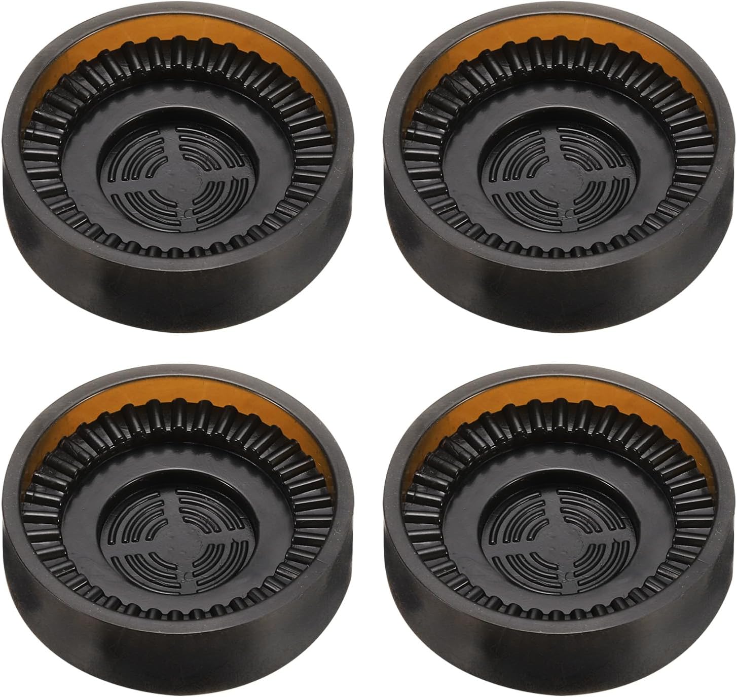 uxcell 4pcs Rubber Furniture Caster Cups Round Chair Leg Floor Protectors Non-Slip Furniture Pads Grips with Felt Pad for Hardwood Floors, Brown (Fit 0.8-1.6 Inch Chair Leg)