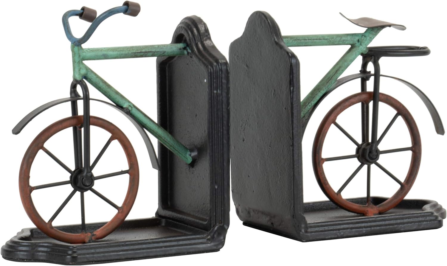 Foreside Home & Garden Multicolor Set of 2 Metal Bicycle Bookends