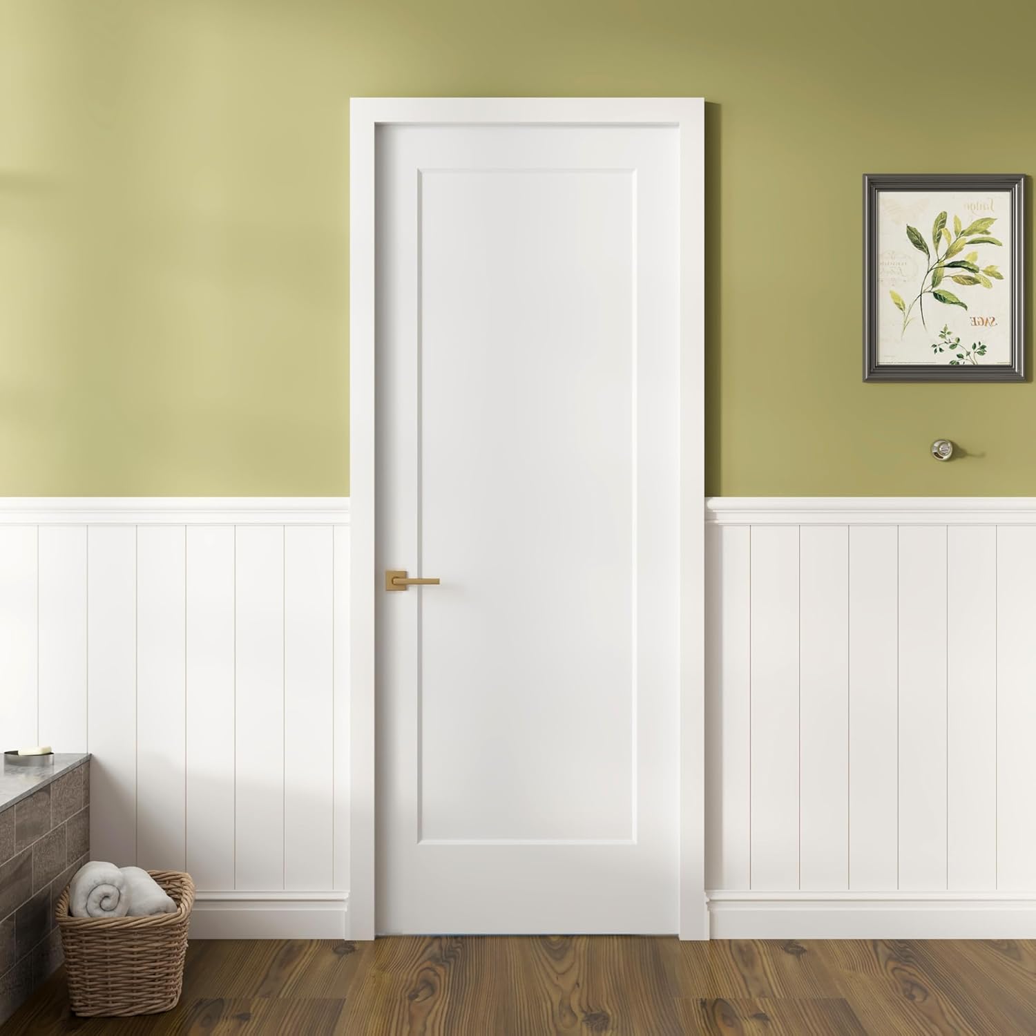 BARNSMITH 30x80 in 1-Panel White Primed Molded Door Slab, Shaker Style Paintable Hollow Core Interior Door Panel, Lightweight, for Swing Door, Closet Door, Pocket Door, (Pack-2)