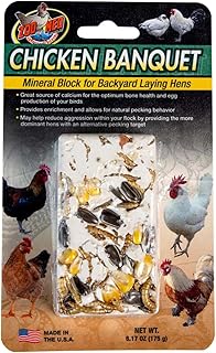 Zoo Med Chicken Banquet Mineral Block for Backyard Laying Hens (690844)