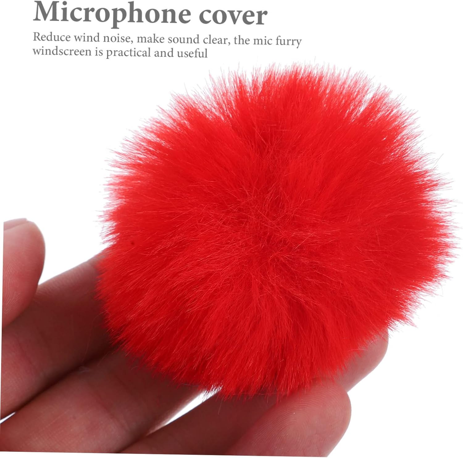 MERRYHAPY 50pcs Furry Microphone Windscreen for Lapel Mics Cute and Delicate Design Excellent Windproof Effect for Use Easy to Install and