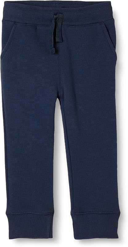 Amazon Essentials Pantalones deportivos de forro polar para niños y niños pequeños con cintura elástica y cordón, paquetes múltiples