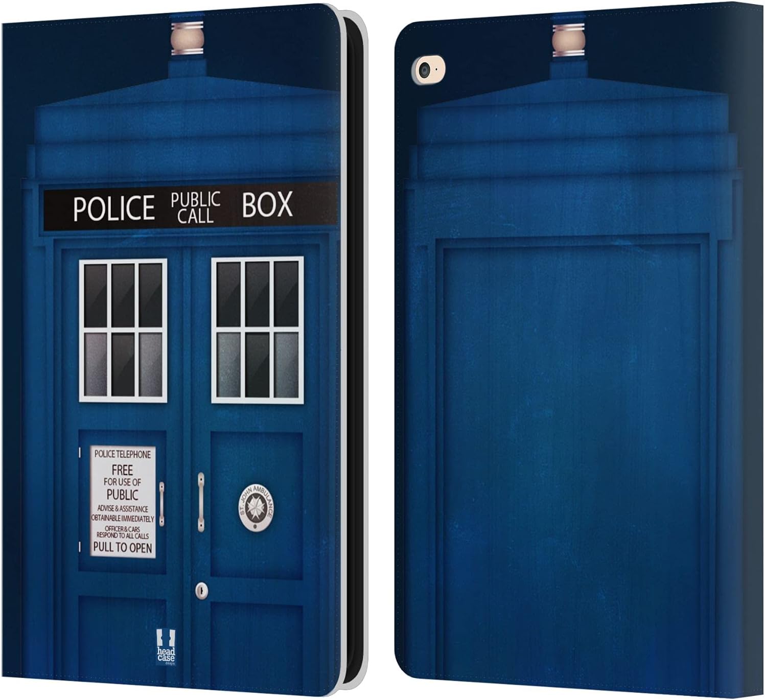 Head Case Designs Police Box I Love London Leather Wallet Case Compatible with Apple iPad Air 2 (2014)