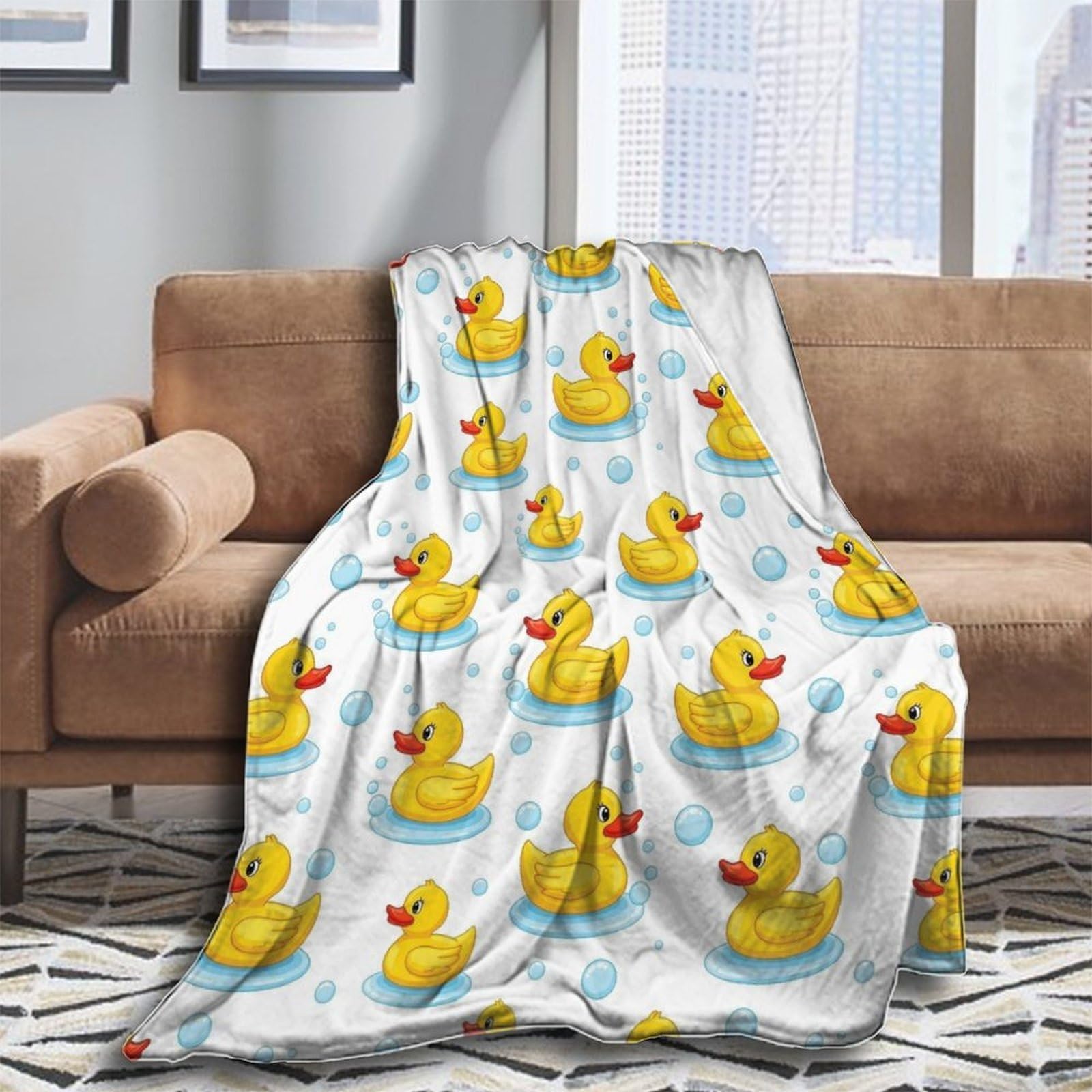 Oudrspo Throw Lightweight Soft Flannel Boys Men Bedding Blankets for Chair 50"x40" (Green Tropical Palm Banana Leaves Lovely Exotic Bird Pink Flamingo)