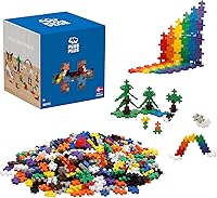 Plus-Plus Open Play Set 600 Pieces Basic Colors - STEM Building Blocks Toy, Interlocking Mini Puzzle for Kids Ages 5-12