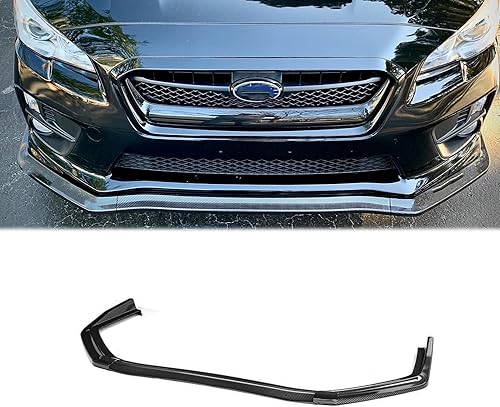 Borde de parachoques delantero para Subaru WRX STi Sedan 2015  2020 labio delantero inferior barbilla alerón divisor 3 piezas de fibra de carbono
