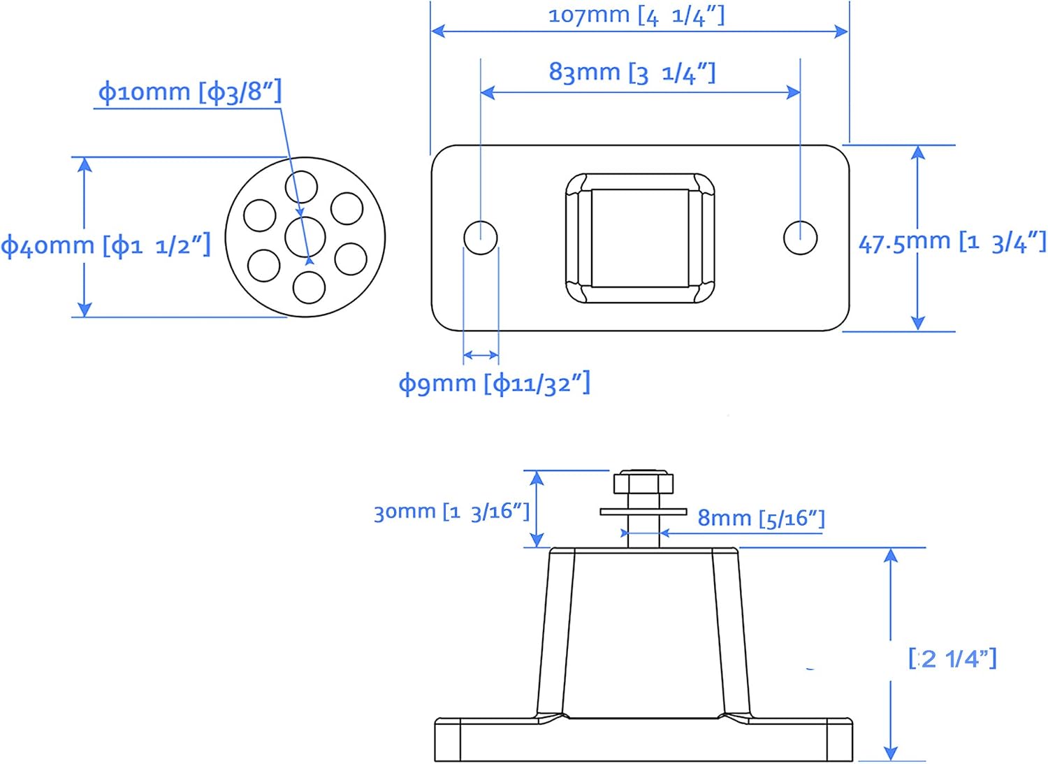 Anti-Vibration Shock Absorbing Rubber Mounting Bracket for Ductless Mini Split Air Conditioner Condensers