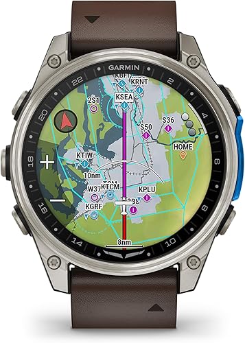 Miniatura 4 de Garmin D2 Mach 0.079 - 1.850 in, reloj inteligente aviador premium con GPS, mapas de vuelo avanzados, linterna LED, micrófono/altavoz incorporado