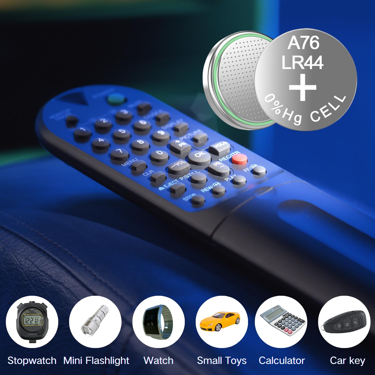 Toyohira LR44 - Confezione da 20 batterie alcaline a bottone AG13 357 303 SR44 A76 da 1,5 V per giocattoli e dispositivi elettronici