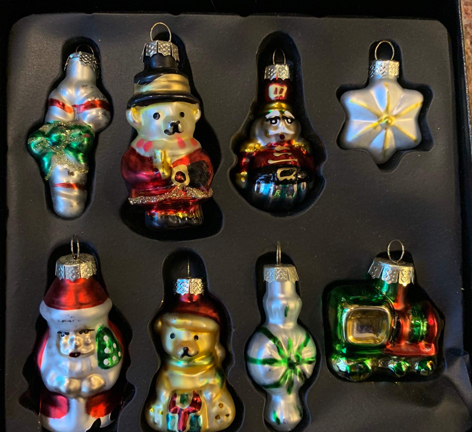 Heaven Sends Novelty Figures Christmas Tree Decorations Santa, Train, Bear - Set of 8 Kids Tree Decorations - Image 3