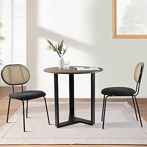 Amazon.com: KithKasa Round Dining Table Set, 31.5" Mid Century Modern ...