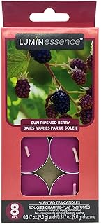 Luminessence Sun Ripened Berry - BlackBerry Raspberry Scented tealights Brand - 1 Retail Unit, 8 Tea Light Candles