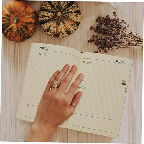 Miniatura 8 de MAGICLULU Bloc de notas 2023, calendario de citas, calendario de bolsillo, planificador diario 2023, bloc de notas de oficina, listones para