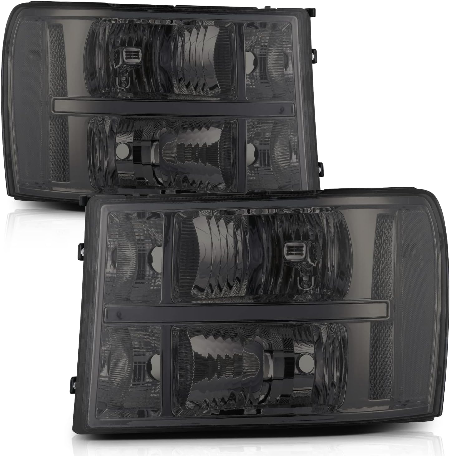 MAUTO Left+Right Headlights Assembly Compatible with 0713 GMC Sierra