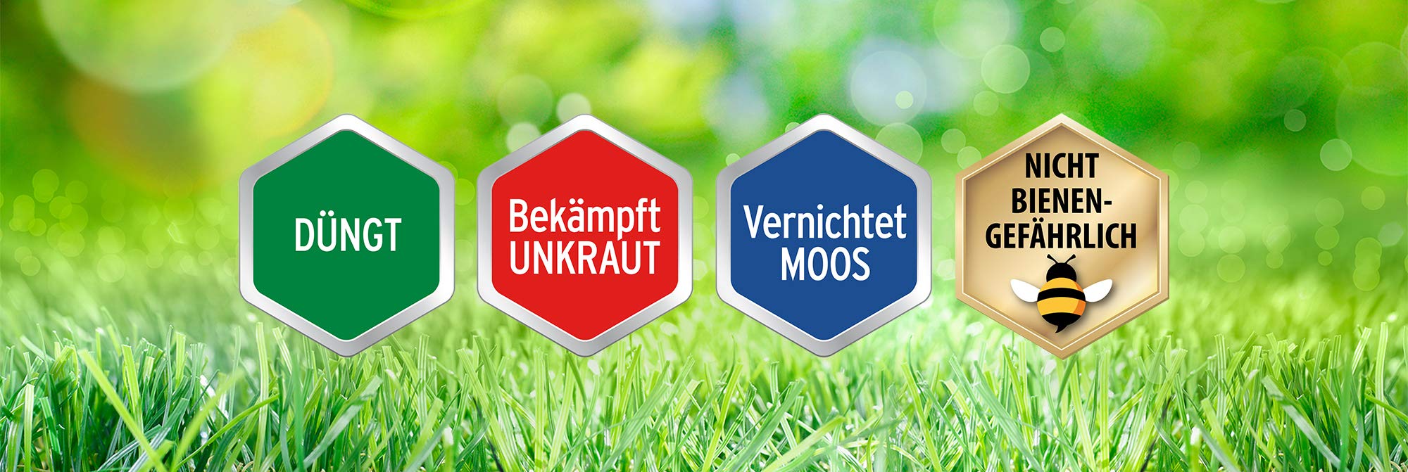Substral 3 in 1 Komplett Rasendünger mit Unkrautvernichter und Moosvernichter, 3,6 kg für 100 m²