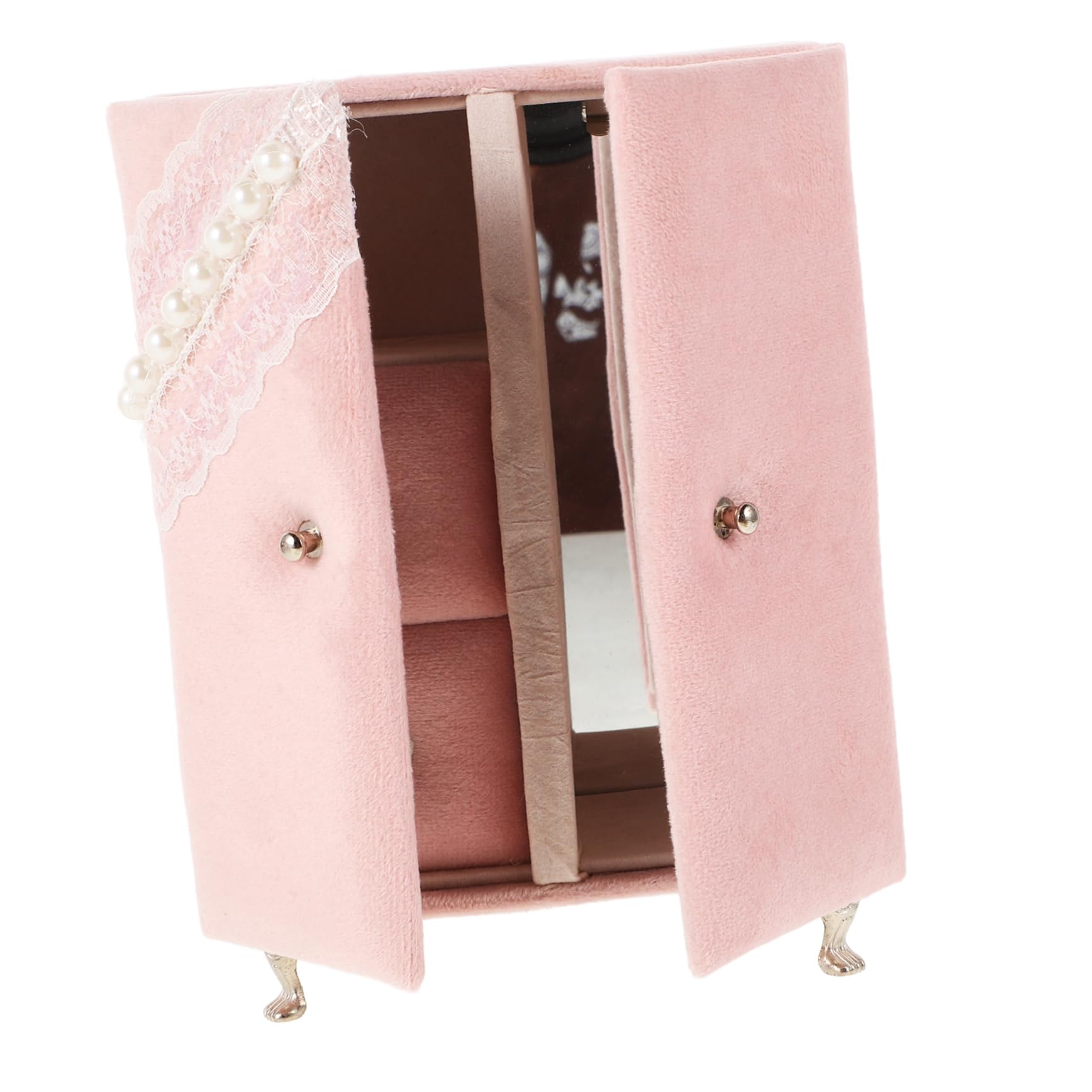 Organisateur de bijoux rose sur votre coiffeuse pour vos colliers