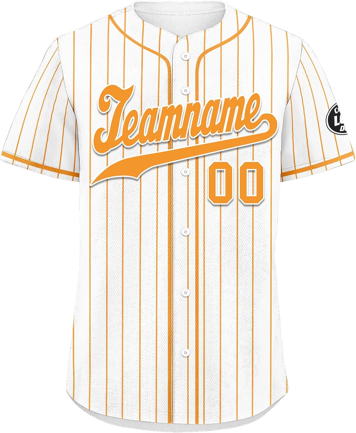 Custom Baseball Jersey for Adult Youth, Quick Dry Personalized Pinstripe Softball Team Uniform Button Down Sports Shirt
