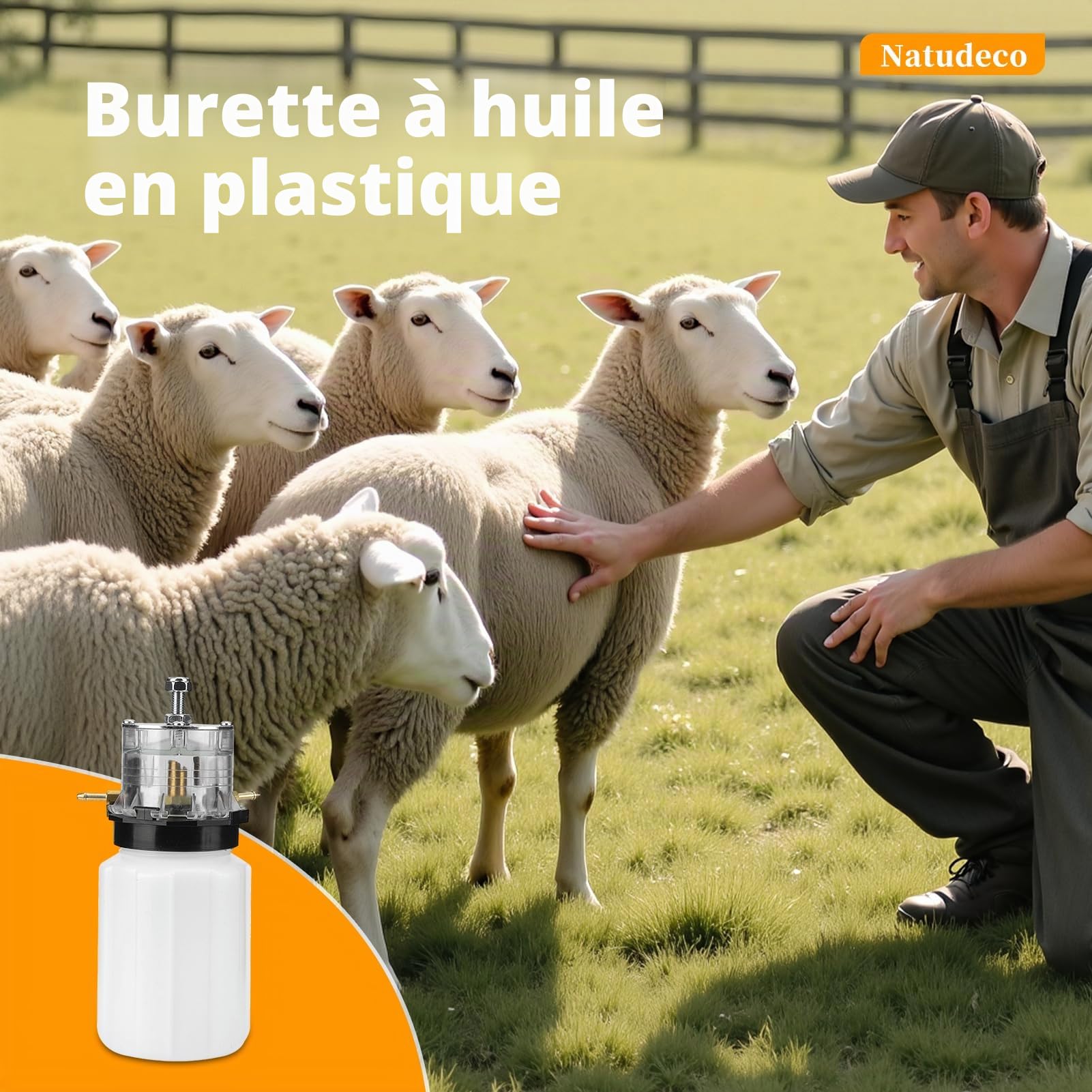 Machine à Traire Pot D'huile Pompe à Vide Réservoir D'huile Machine à Traire De Chèvre Pot en Plastique Pot D'huile De Traite Pompe à Vide Accessoire pour Machine à Traire De Chèvre De Vache