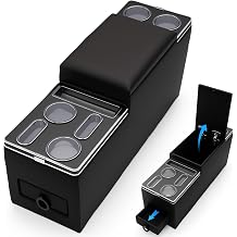 Center Console Between Seat Organizer for Minivans,SUVs,Compatible with Jeep CJ-5 1976-1983, CJ-7 1976-1986,Wrangler YJ 1987-1995, Console Organizer Storage Box with Cup Holders,phone storage,drawers