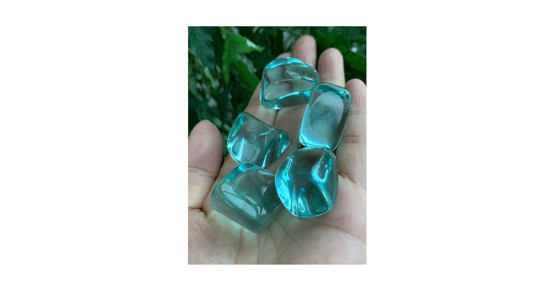 Amazon.com: GAF TREASURES 5 Pcs Blue Aqua Obsidian Tumbled Stones