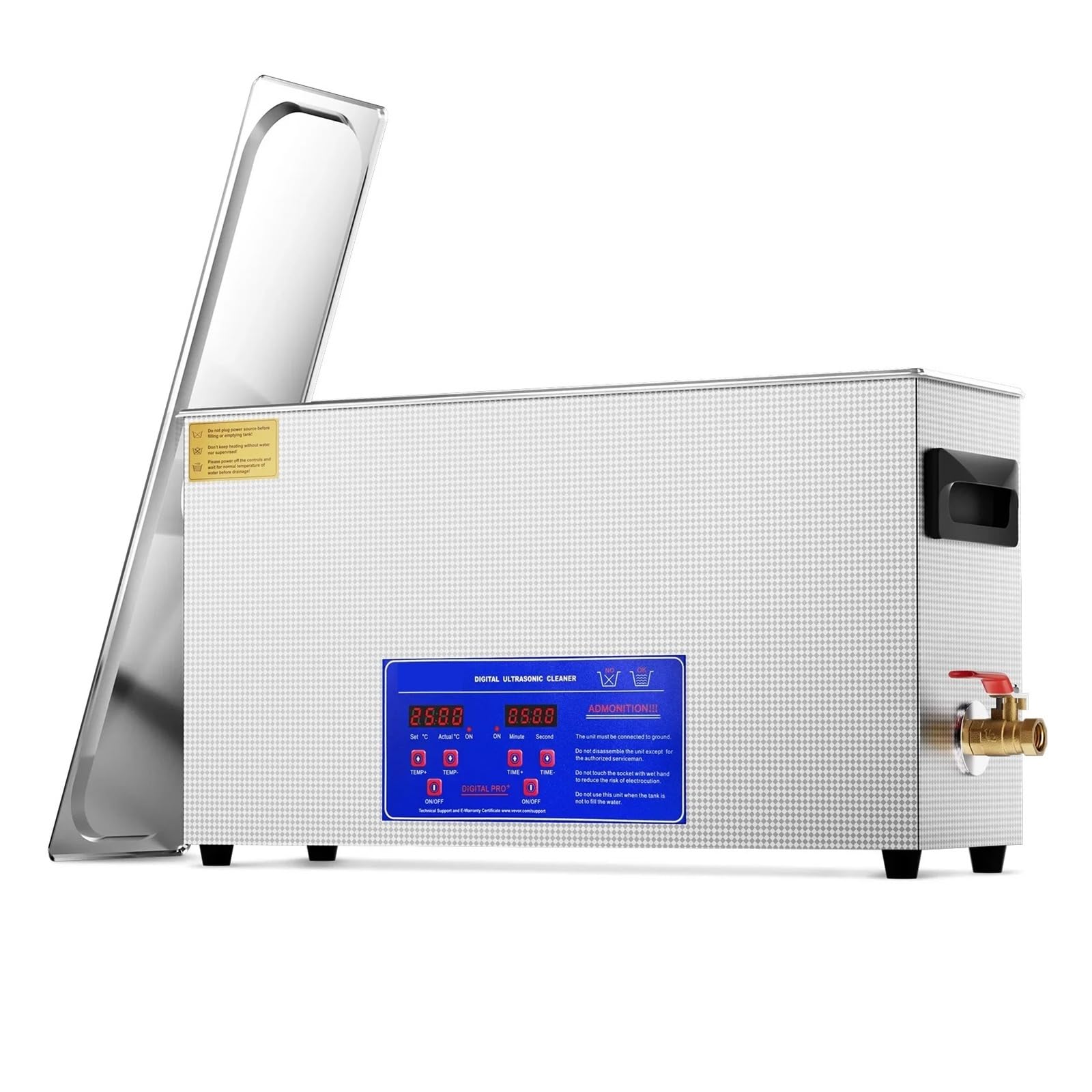 Limpiador ultrasónico, Limpiador Ultrasónico Digital 30L 300W 40kHz con Temporizador y Calentador Cesta
