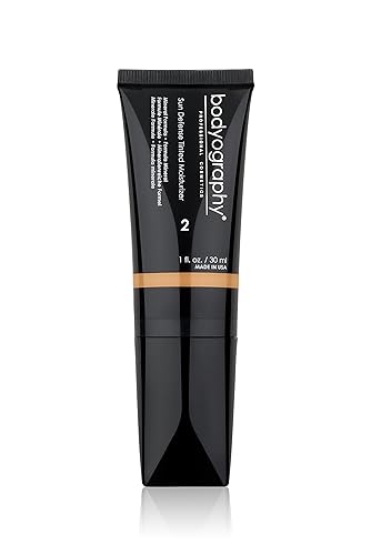 Crema hidratante teñida Sun Defense - Mediano por Bodyography para mujer, maquillaje de 1 onza
