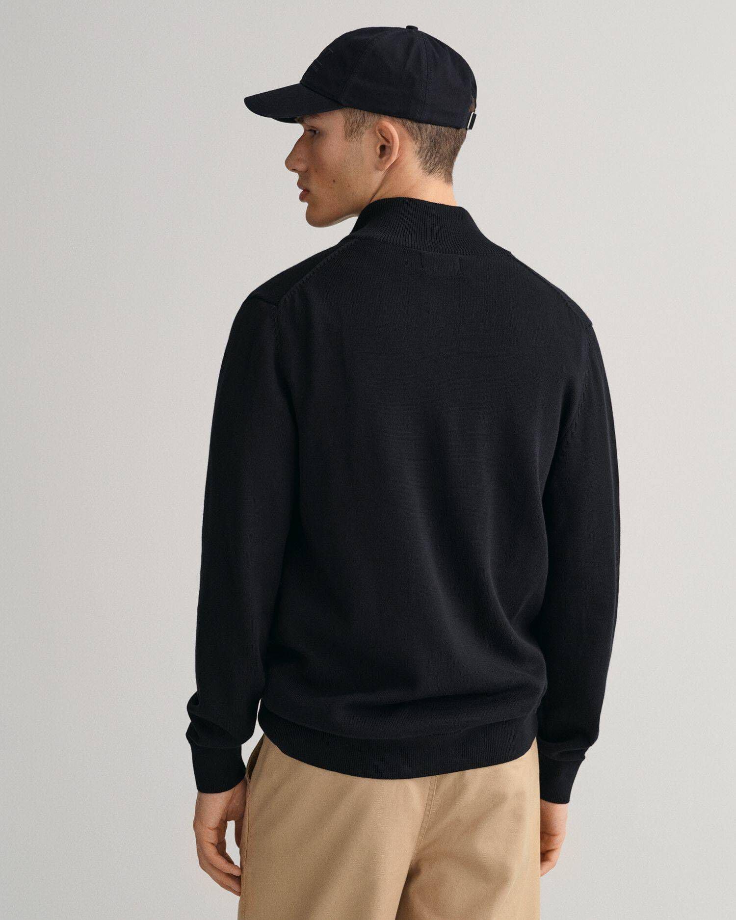 GANT Herren Casual Cotton Zip Cardigan Strickjacke