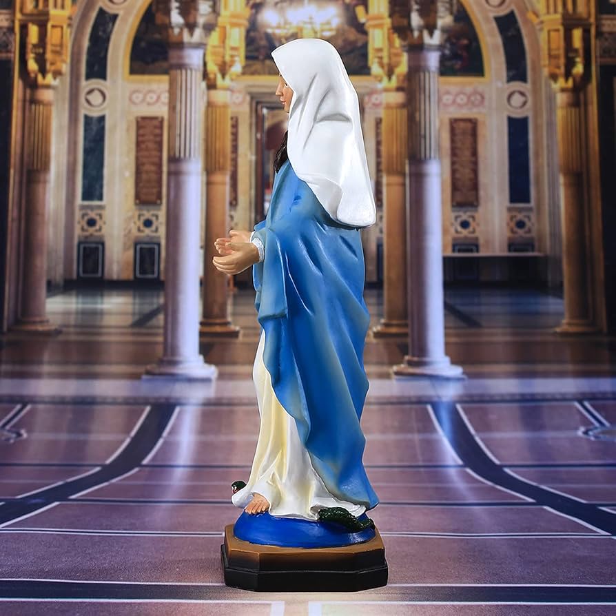 Amazon.co.jp: 聖母像 樹脂製 聖母マリア 宗教的置物 カトリック