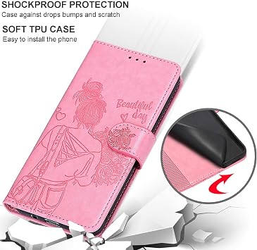 Mobile Phone Case for Xiaomi Poco X3 / Poco X3 Pro / Poco X3 NFC Case Premium PU Leather Flip Case Protective Flip Case with Card Slot and Foldable Wallet Case for Xiaomi Poco X3 NFC - Pink 3 Kartenfächer & 1 Geldfach Magnetverschluss Ständerfunktion robuste Premium PU Leder Klapphülle für Xiaomi Poco X3