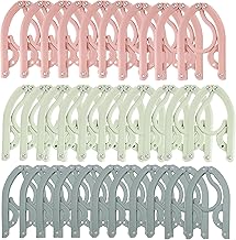 30 Pcs Holiday Essentials, Travel Coat Hangers, Folding Hanger, Portable Plastic Clothes Hanger, Travel Hangers Foldable for Home, Hotel, Camping, Cruise (3 Colors)