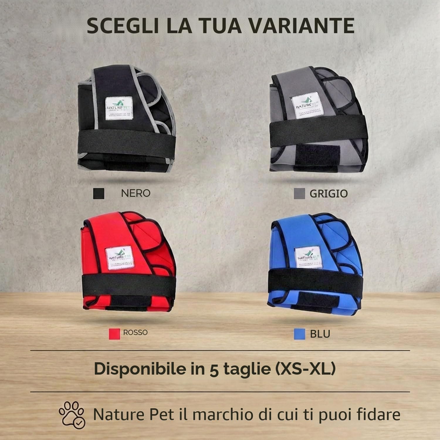 Tutore contro piaghe da decubito/tutore per calli/benda per il gomito/tutore per cani con igroma - Grigio - XS