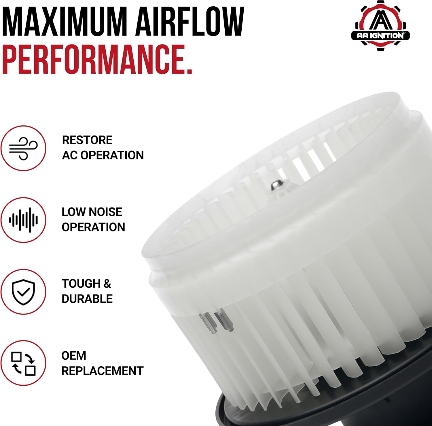 Lower HVAC Blower Motor - Compatible with Chrysler, Dodge, Jeep - Town Country, Durango, Grand Caravan, Grand Cherokee - Heater Blower Motor - Blower Motor Assembly - Replaces 700216, 68029719AB