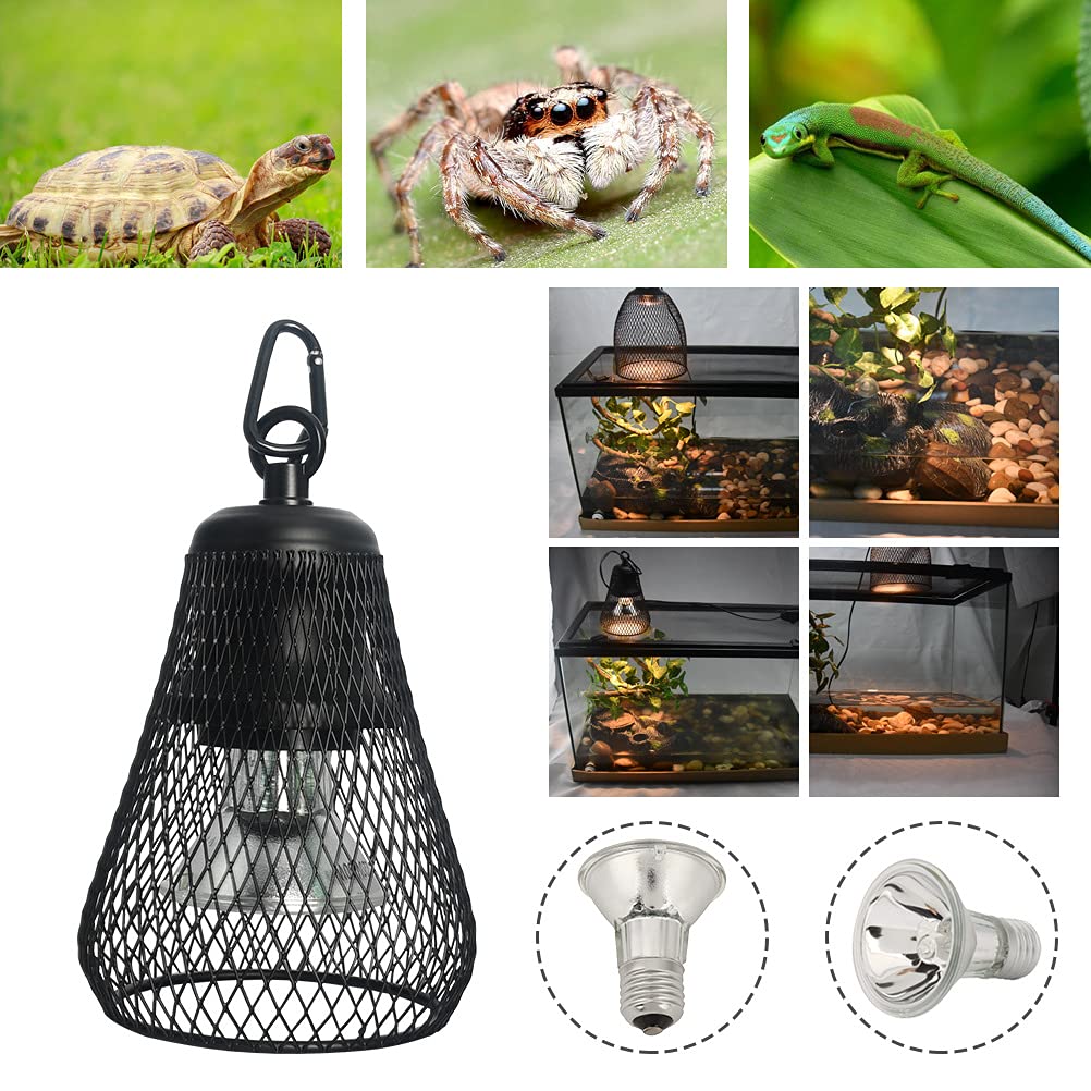 Urządzenie abażurowe, regulowana temperatura gad zwierzęta domowe, szklany pojemnik terrarium dla gospodarstw odblaskowych UVA/UVB E27 Gady, 50w