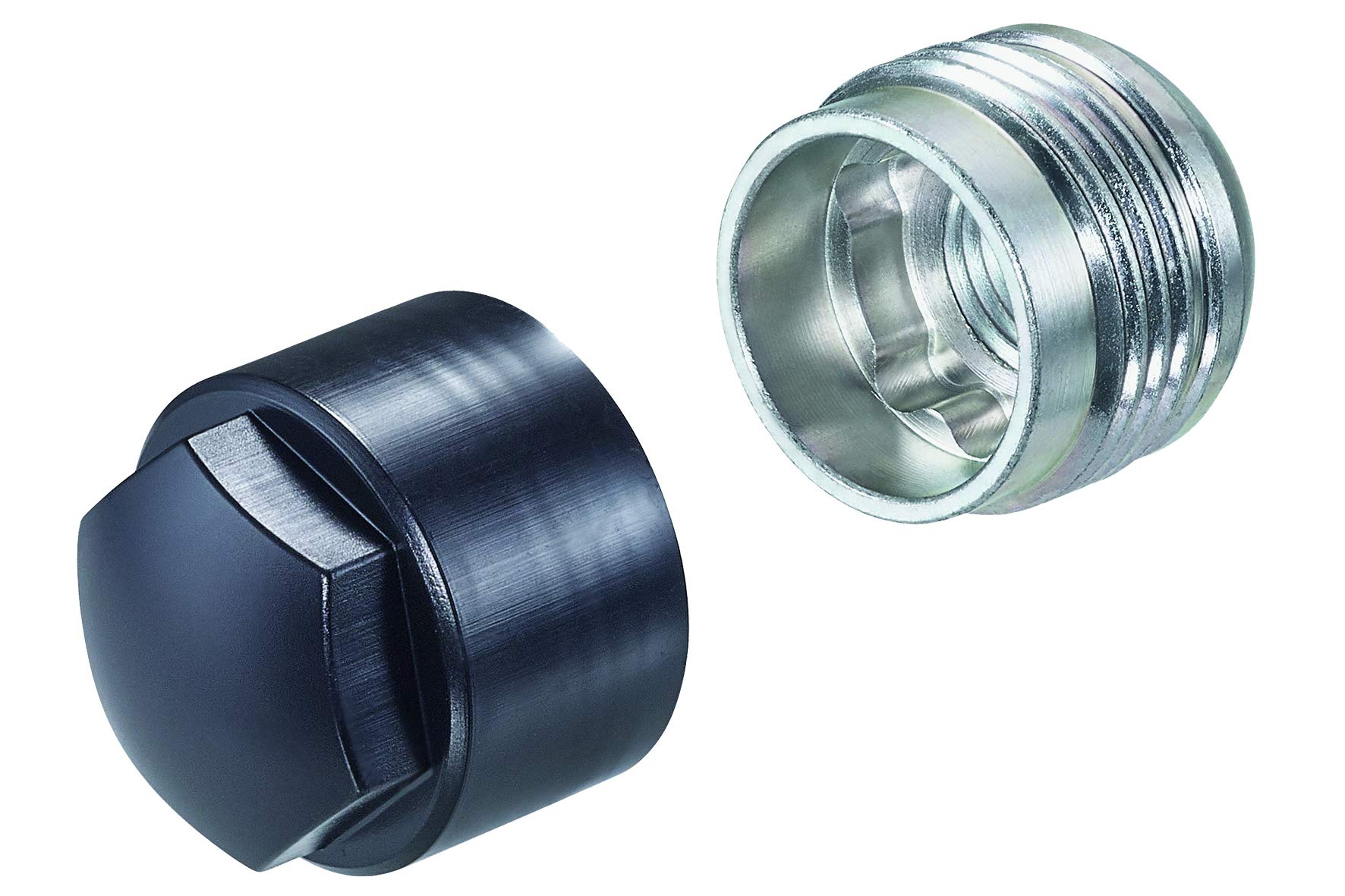 McGard 25167SU - Tuercas antirrobo para rueda con capucha de plástico (abiertas, base cónica, M14 x 1,5, longitud 22,7 mm, SW19)
