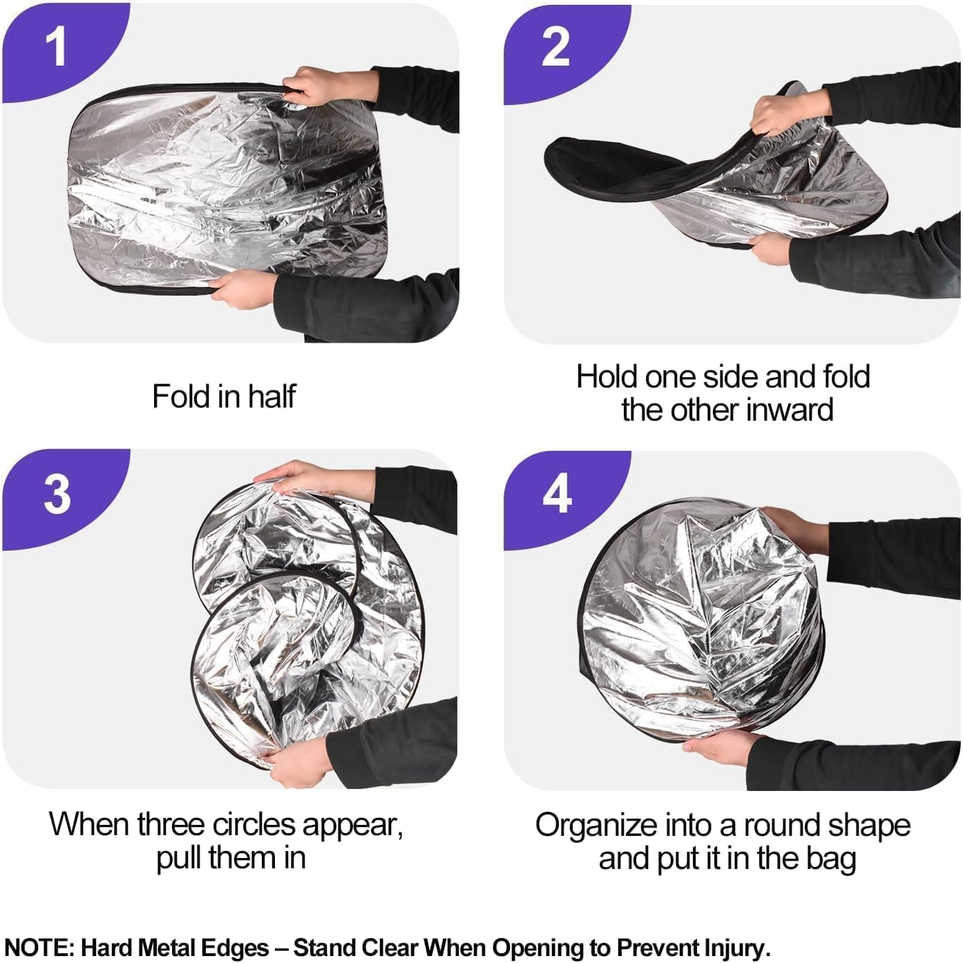 EMART 24"x36"/60x90cm 5 in 1 Collapsible Photography Reflector with Bag