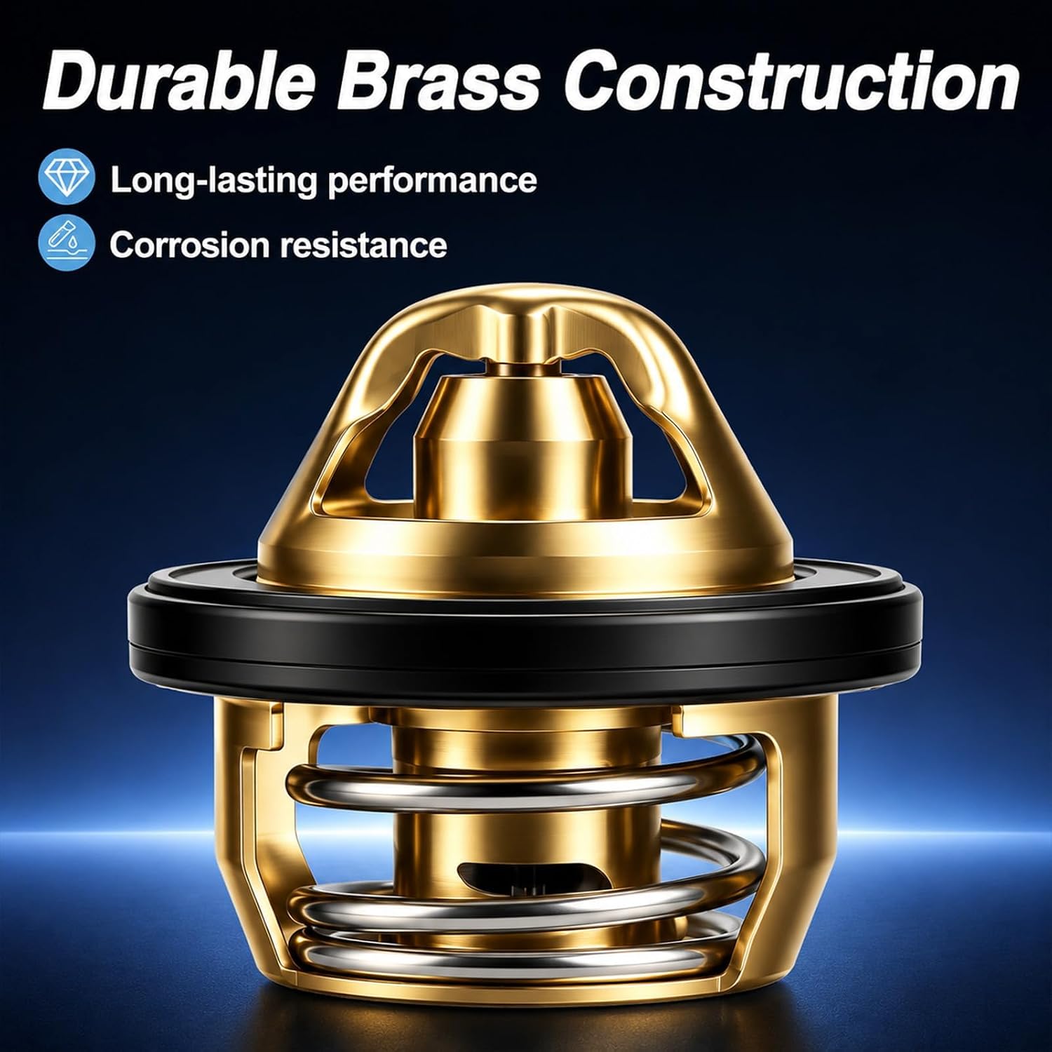 Thermostat Compatible with Polaris Sportsman 500 Ranger 500 Sportsman 400 4-Strokes Replace # 3084940, High-quality Brass, Opening Temperature 82℃