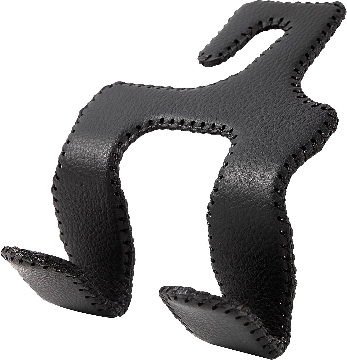 AMVOYOA 【2021 Upgraded】 Car Purse Hook, 2 in 1 Car Seat Headrest Hooks Durable Hanger Storage Holder Leather Organizer for Hanging Grocery Bags, 1 Pack, Black