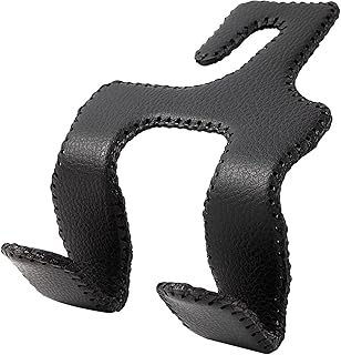 【2021 Upgraded】 Car Purse Hook, 2 in 1 Car Seat Headrest Hooks Durable Hanger Storage Holder Leather Organizer for Hanging Grocery Bags, 1 Pack, Black