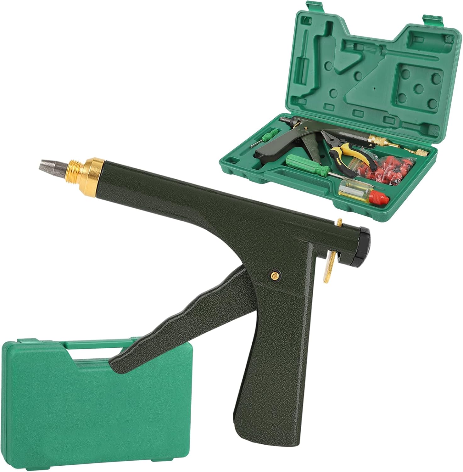 Motorcycle tire Repair kit, tire Repair Mushroom Plug Universal Tire Repair Tools to Fix Punctures and Plug Flats Patch Kit for car Motorcycle, ARB，ATV, Tractor, Trailer