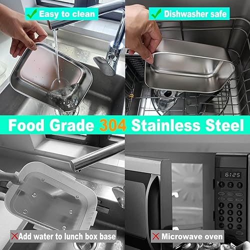 Miniatura 7 de Electric Lunch Box Food Heated 80W 12V 24V 110V Faster Food Warmer Heater for CarTruckHome Portable Heating Boxes with 1.8L 304 SS Container Fork &amp;