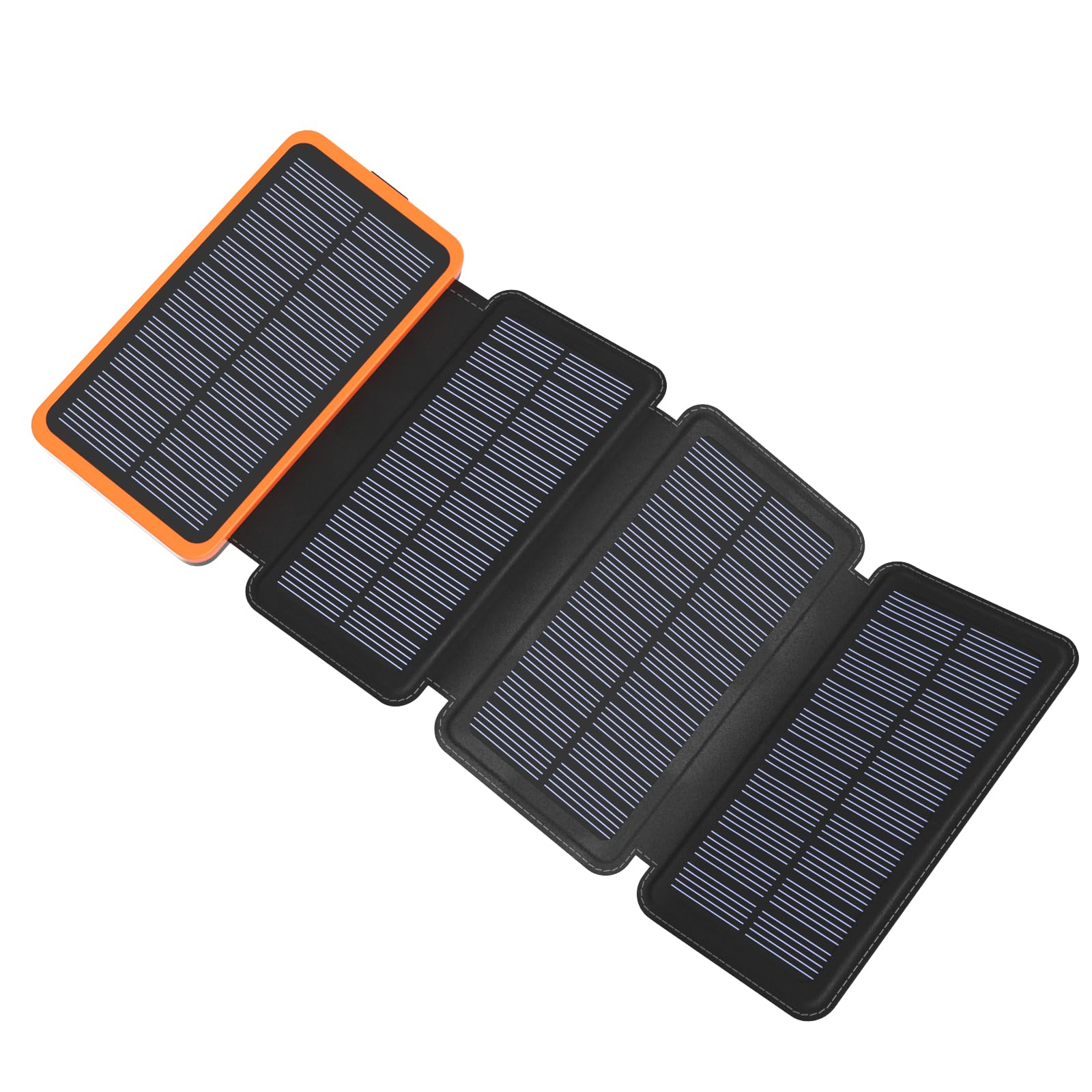 Batterie Externe Solaire Chargeur Solaire - BRENCIL 27000mAh Power Bank Solaire 22,5W Chargement Rapide Chargeur de Téléphone Portable avec 4 Panneaux Solaires USB pour Téléphones Tablettes Camping