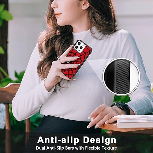 Vista 277 de Funda de teléfono de anime para iPhone 13/14 con diseño de telarañas de moda araña 2