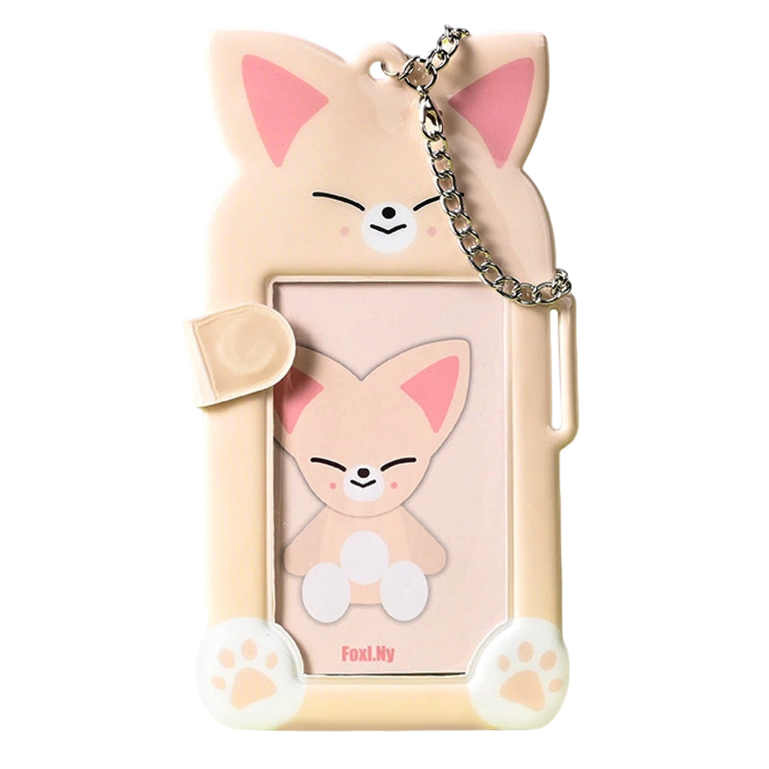 Roffatide SKZoo Photocard Holder Cute Animal PVC Card Sleeve with Chain Stray Protective Case for Collectible Fan Accessory for Stay Style E
