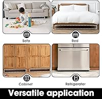 Vista 7 de BOWERBIRD Clear Under Couch Blockers - Stop Toys from Going Under Couch Sofa Bed and Other Furniture - Suit for Hard Surface Floors Only