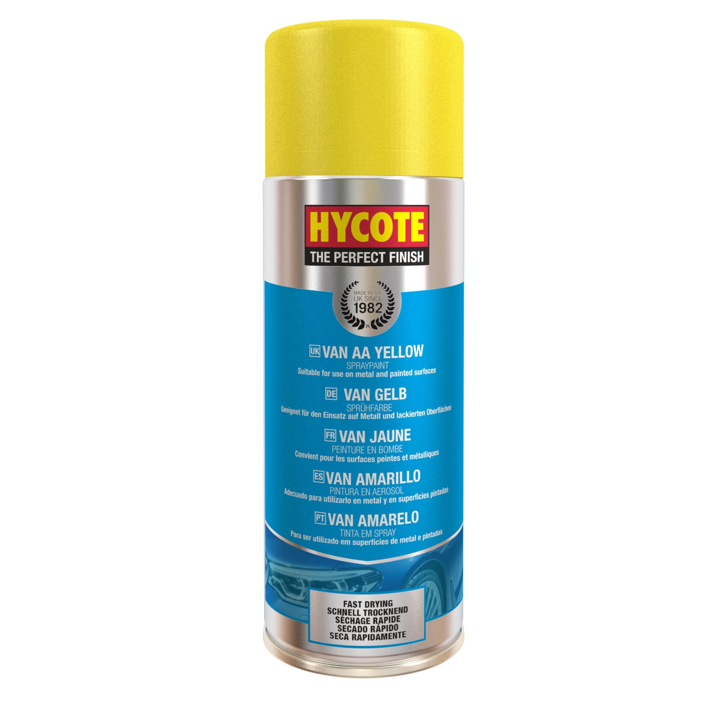 Hycote Fast Drying Aerosol Car Spray Paint, Van AA Yellow, 400 ml