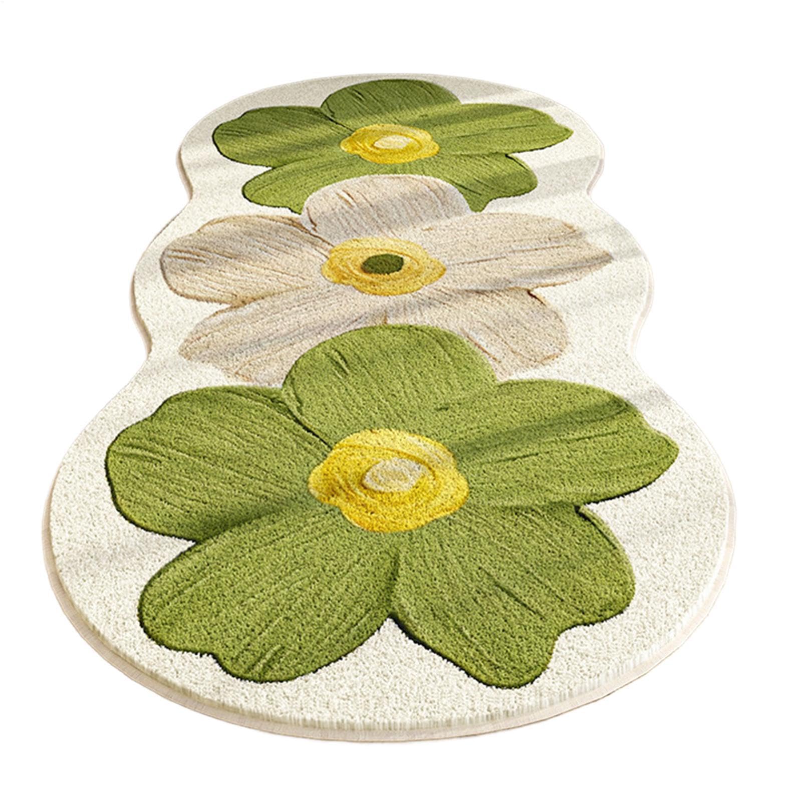 Tapis lavable floral 120x40 cm antidérapant et sécurisé pour la cuisine