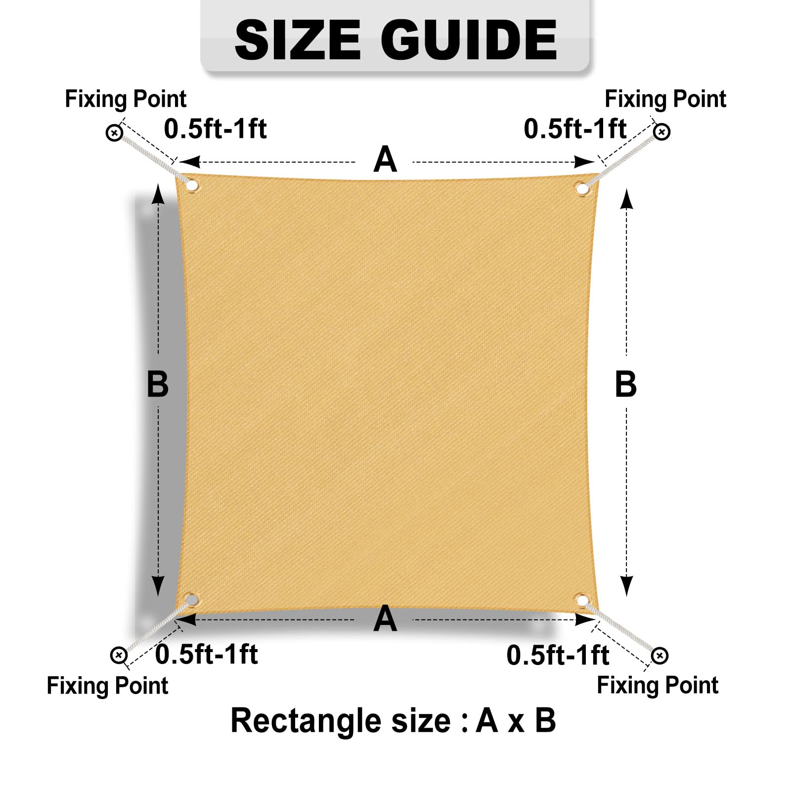 Voile D'ombrage, Auvent Extérieur Rectangulaire De 3x4 M, Pare-soleil Imperméable Anti-UV, Toile D'ombrage De Camping Pour Piscine, Jardin, Patio | Leroy Merlin