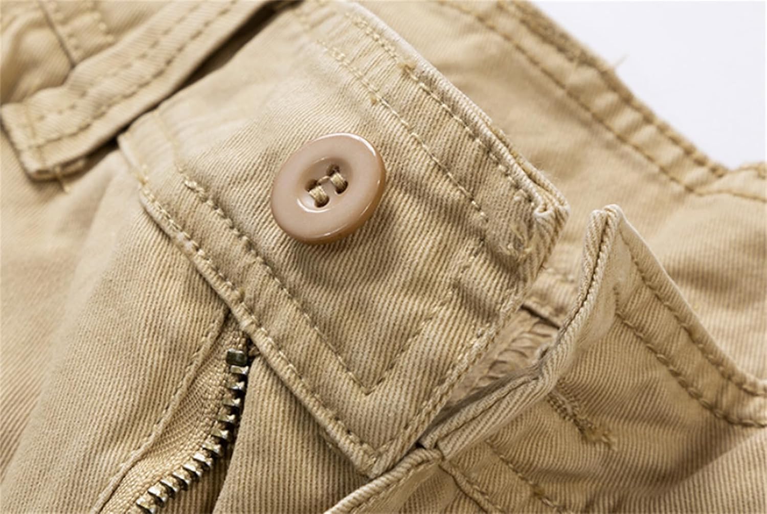 Mens Cargo Shorts Utility Work Shorts Cotton 6 Pockets Outdoor Hiking Shorts (No Belt)