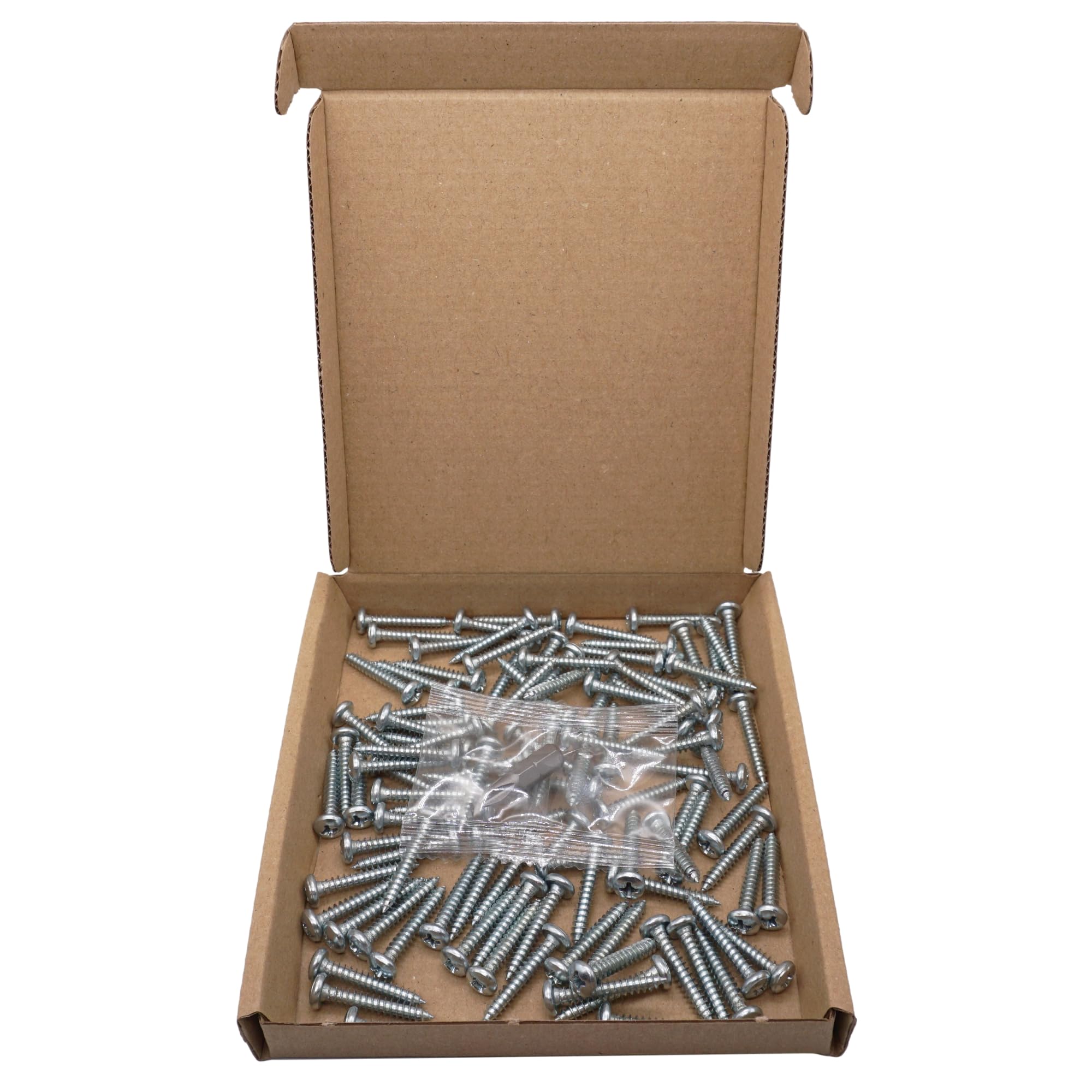 SKIR'CO (100 pcs) Zinc Plated Steel 4.2 x 25 mm Self-Tapping Screws, DIN 7981 C, Pan Head Screws, PH Head - Image 4