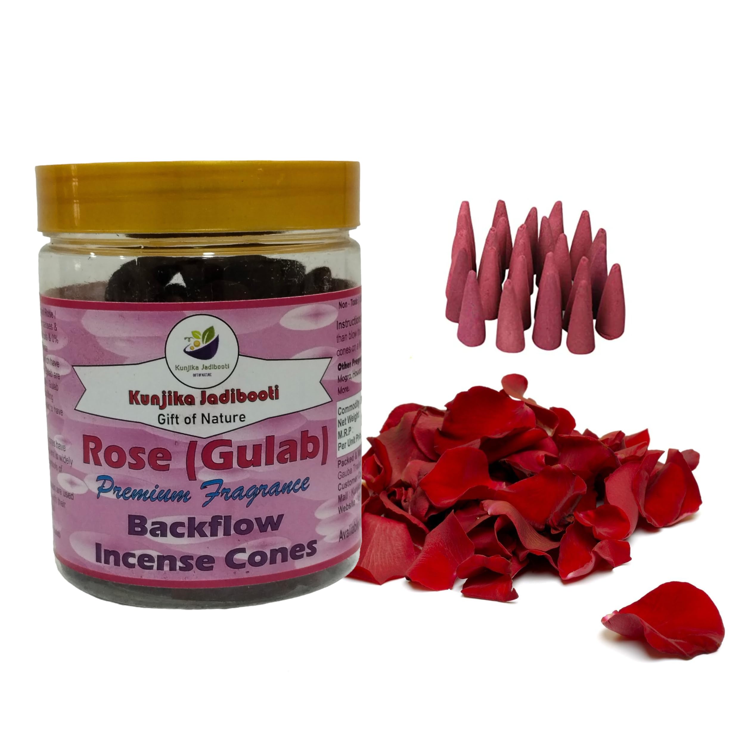 Premium Backflow Incense Dhoop/Cone | Scented Back Flow Smoke Cones | for Pooja, Rituals & Special Occassions, Smoke Fountain, Rose/Gulab Fragrance - 100 GMS(35 pcs Approx)-image-42